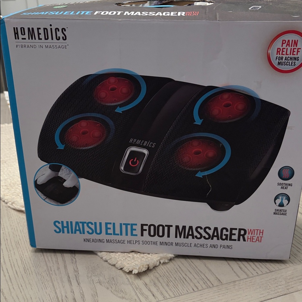 Homedics Black Shiatsu Foot Massager with Heat NWOT